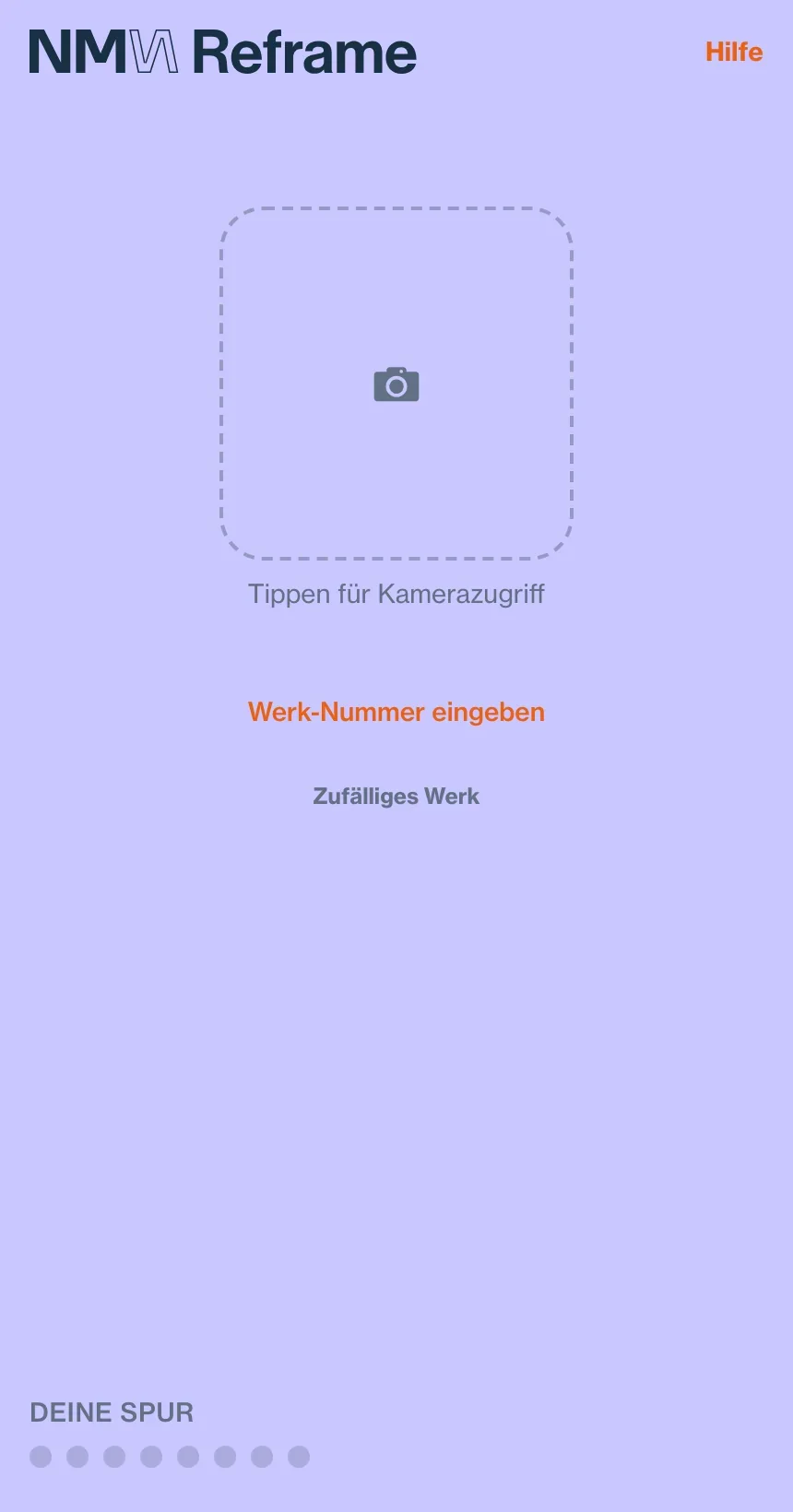 QR-Scan-Screen mit Live-Kamera und manueller Nummern-Eingabe als Fallback