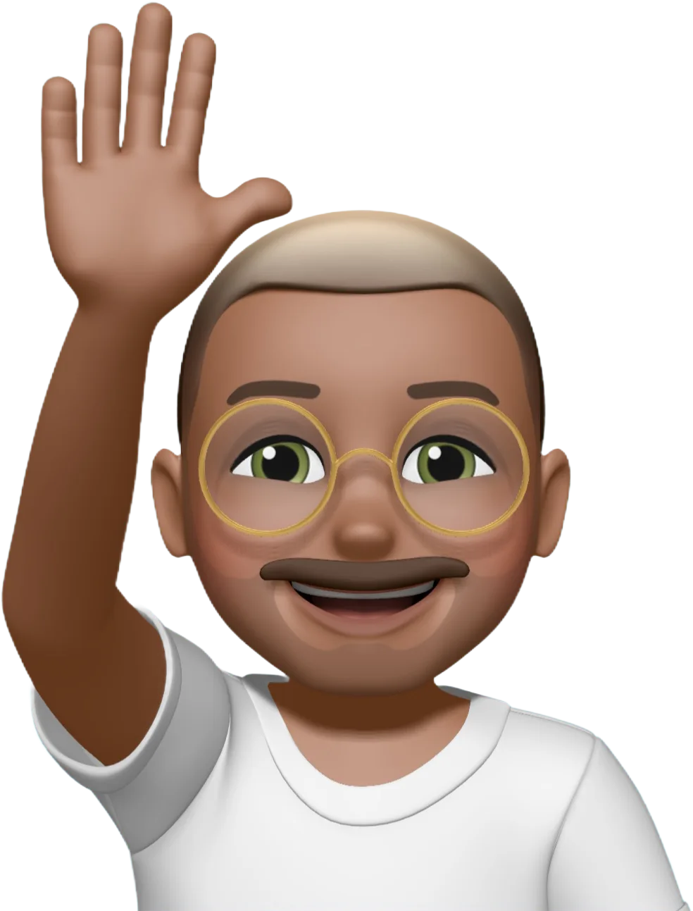 Ein Memoji von Raphael Mayer, auf dem er grüßt.