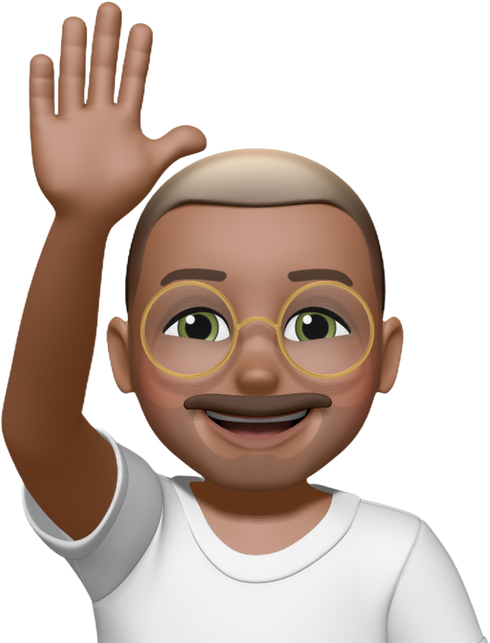 Ein Memoji von Raphael Mayer, auf dem er grüßt.